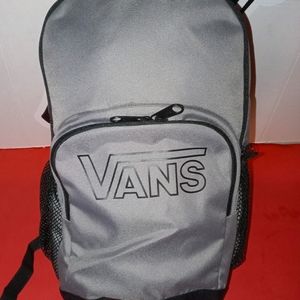 Vans Backpack gray color with big letters